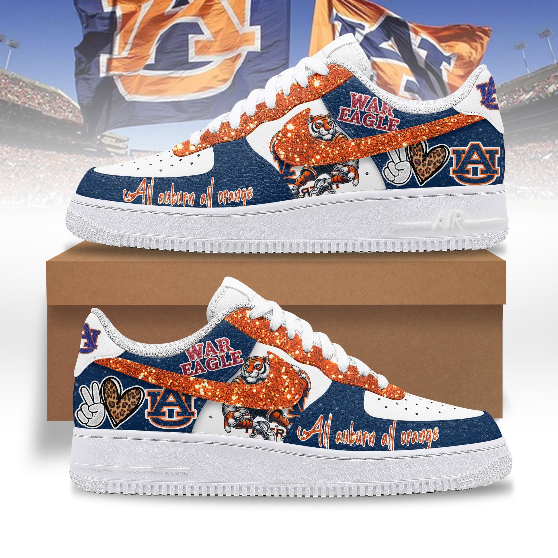 Ideafootwear Auburn Tigers Air Low-Top Sneakers Shoes For Men And Women 5