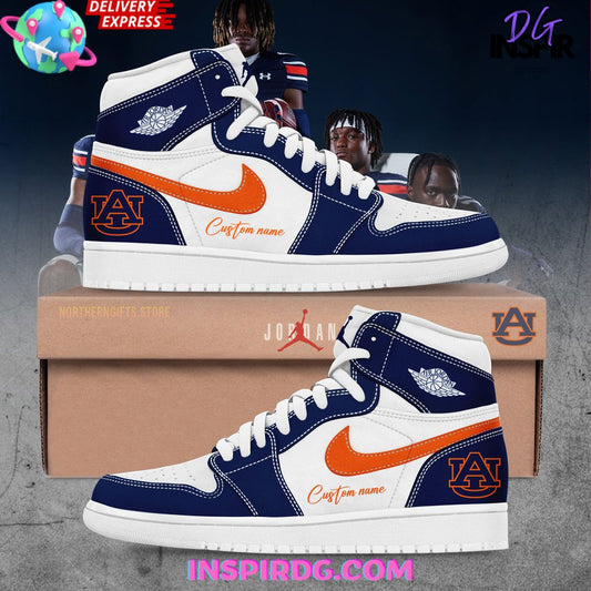 Ideafootwear Auburn Tigers AJ1 High Sneakers Shoes For Men And Women 2