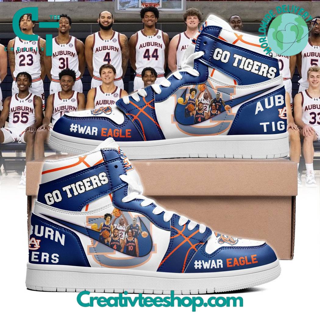 Ideafootwear Auburn Tigers AJ1 High Sneakers Shoes For Men And Women 6