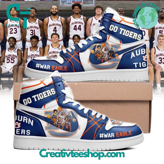 Ideafootwear Auburn Tigers AJ1 High Sneakers Shoes For Men And Women 6