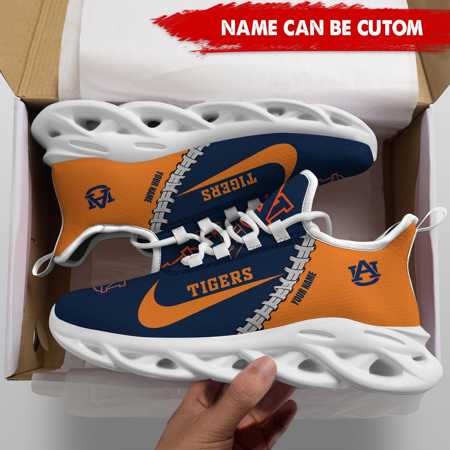 Ideafootwear Auburn Tigers Max Soul Shoes Sneakers For Men And Women 2