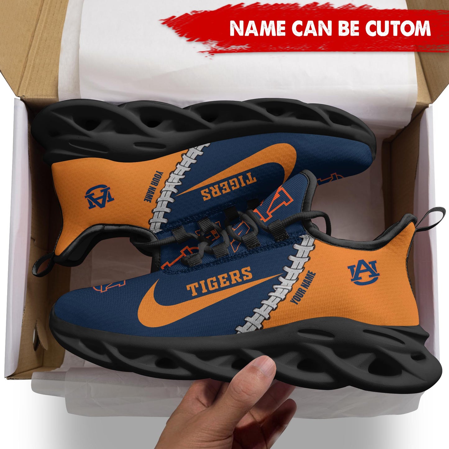 Ideafootwear Auburn Tigers Max Soul Shoes Sneakers For Men And Women 2