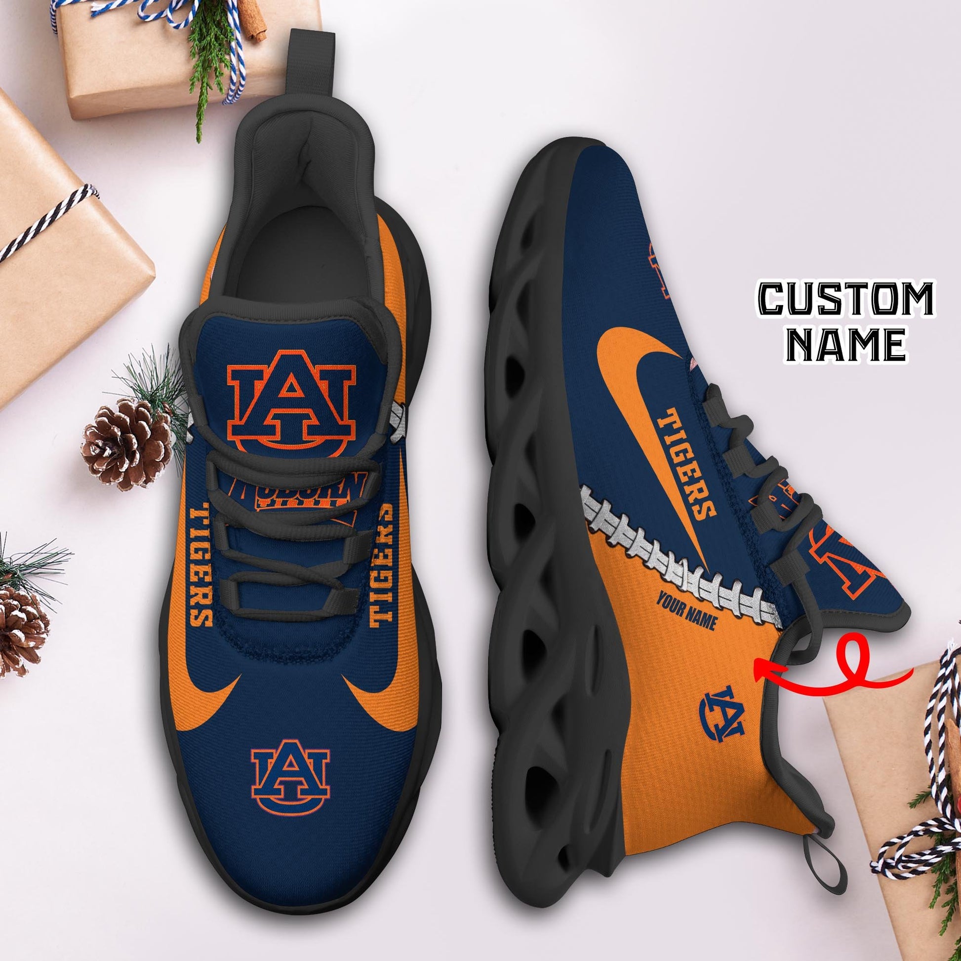 Ideafootwear Auburn Tigers Max Soul Shoes Sneakers For Men And Women 2