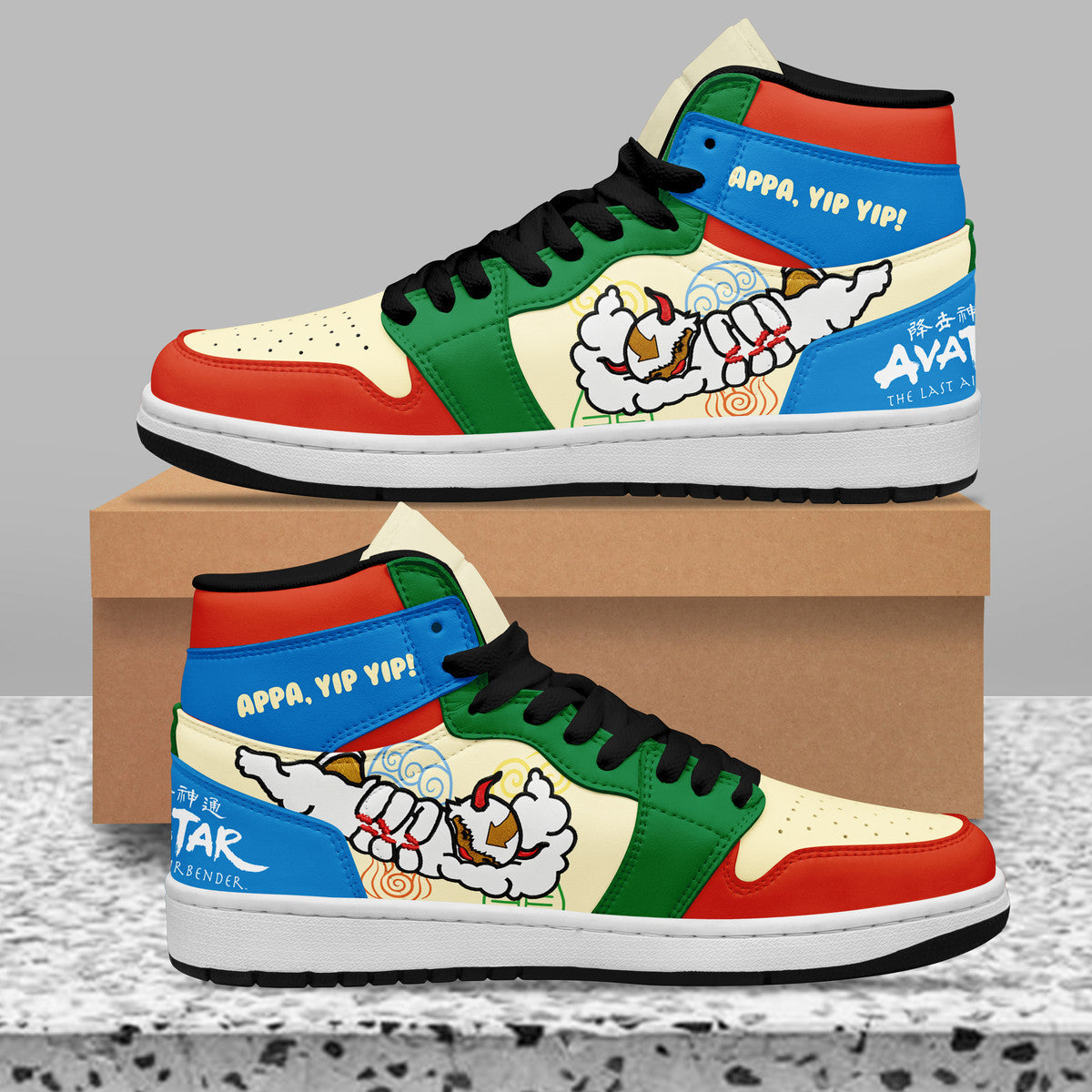 Ideafootwear Avatar The Last Airbender AJ1 High Sneakers Shoes For Men And Women 3