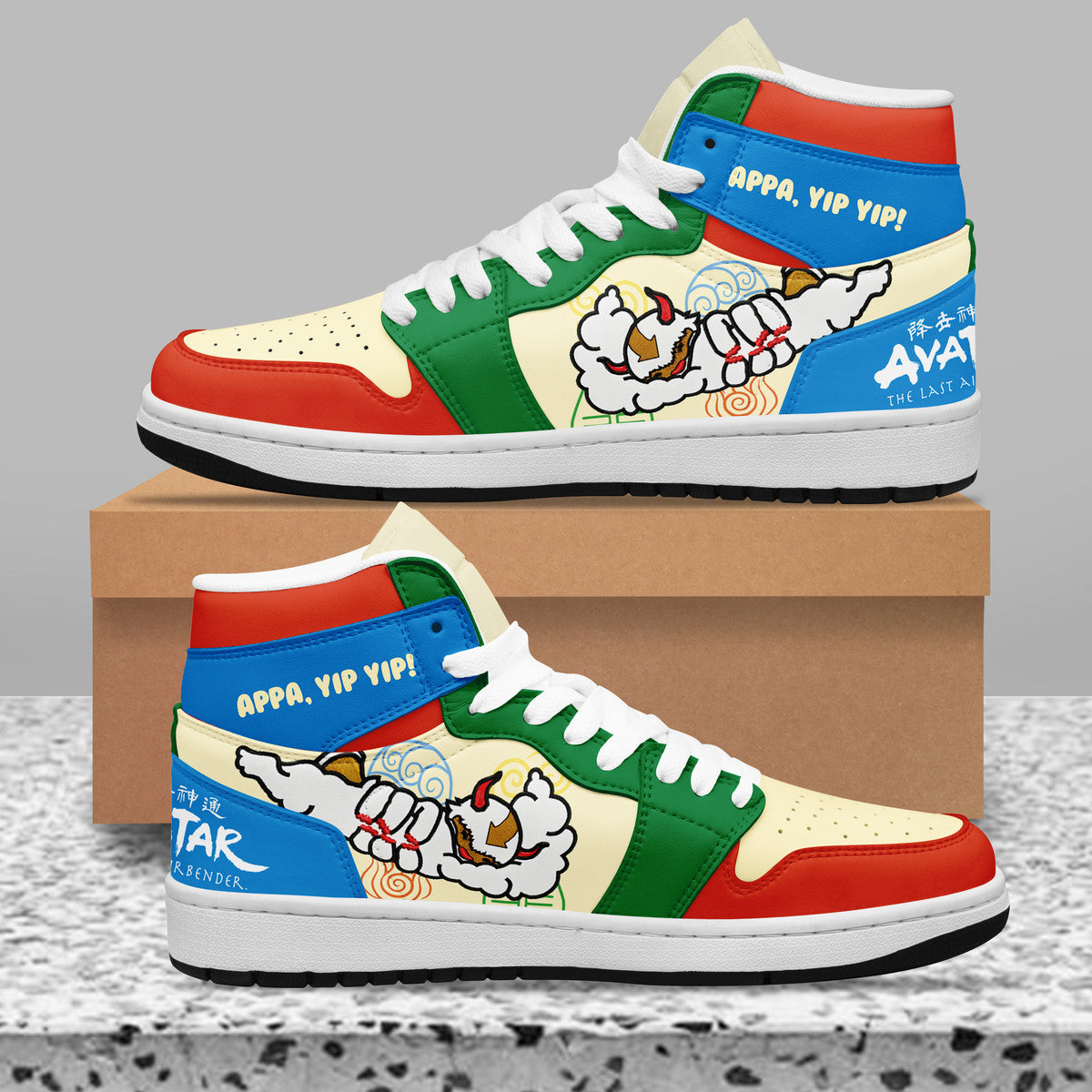 Ideafootwear Avatar The Last Airbender AJ1 High Sneakers Shoes For Men And Women 2