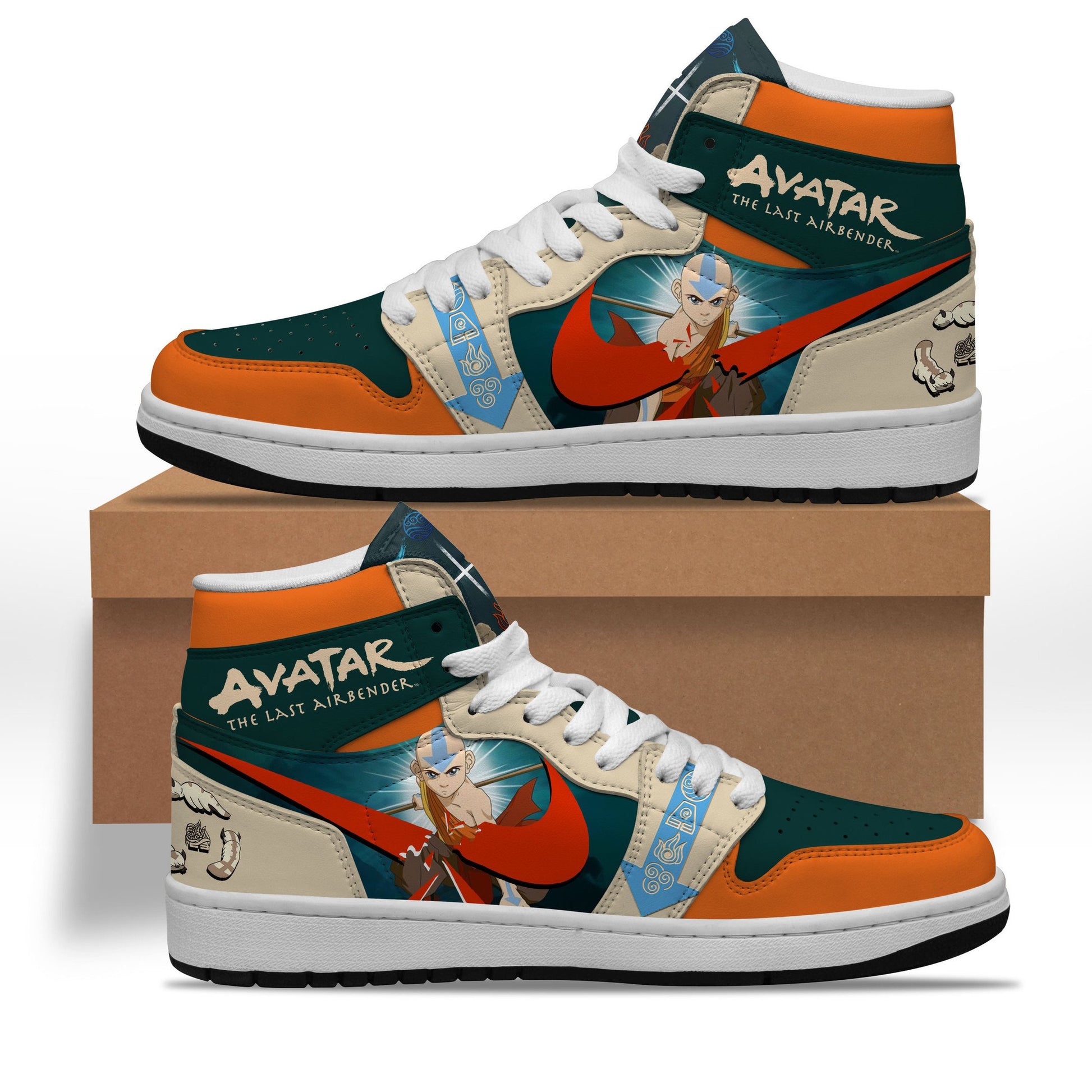 Ideafootwear Avatar the Last Airbender AJ1 High Sneakers Shoes For Men And Women 5