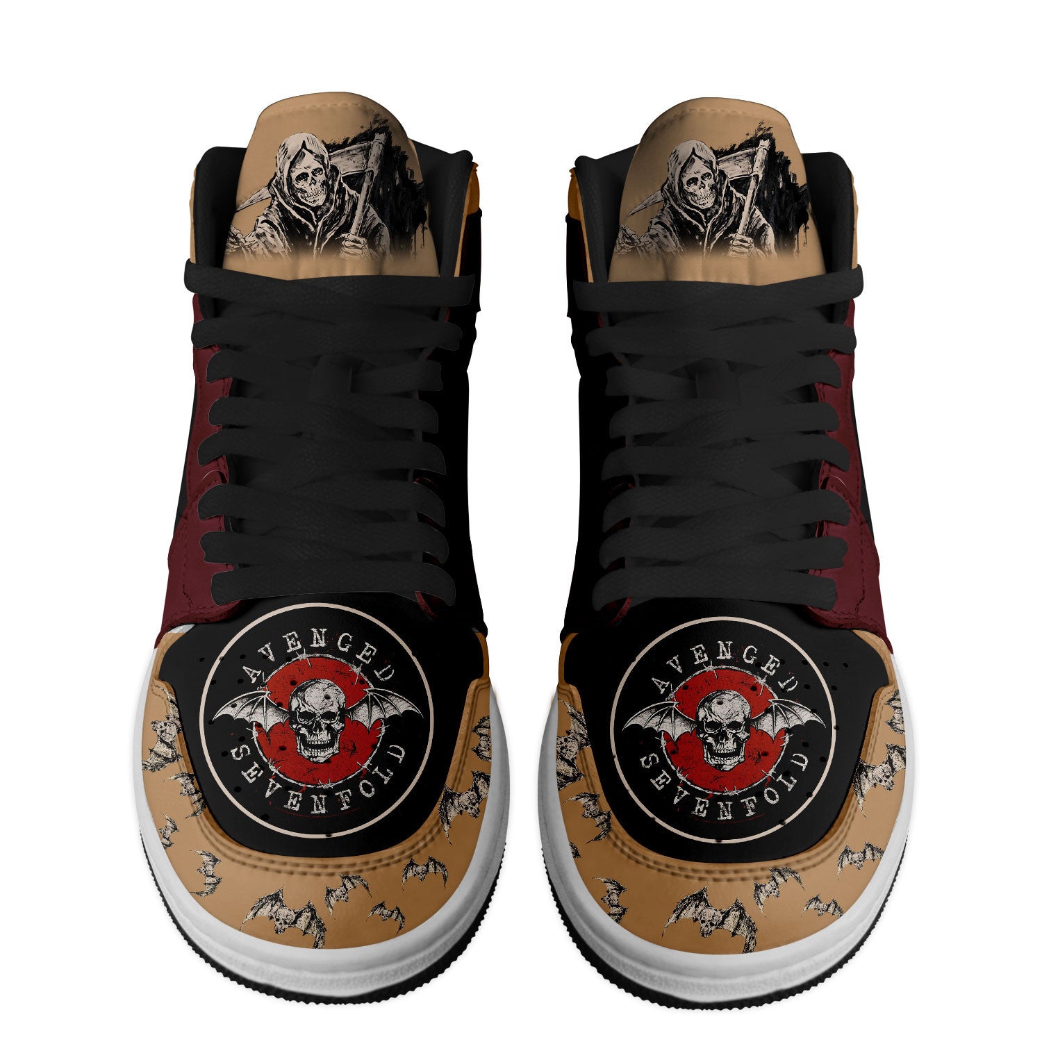 Ideafootwear Avenged Sevenfold AJ1 High Sneakers Shoes For Men And Women 4