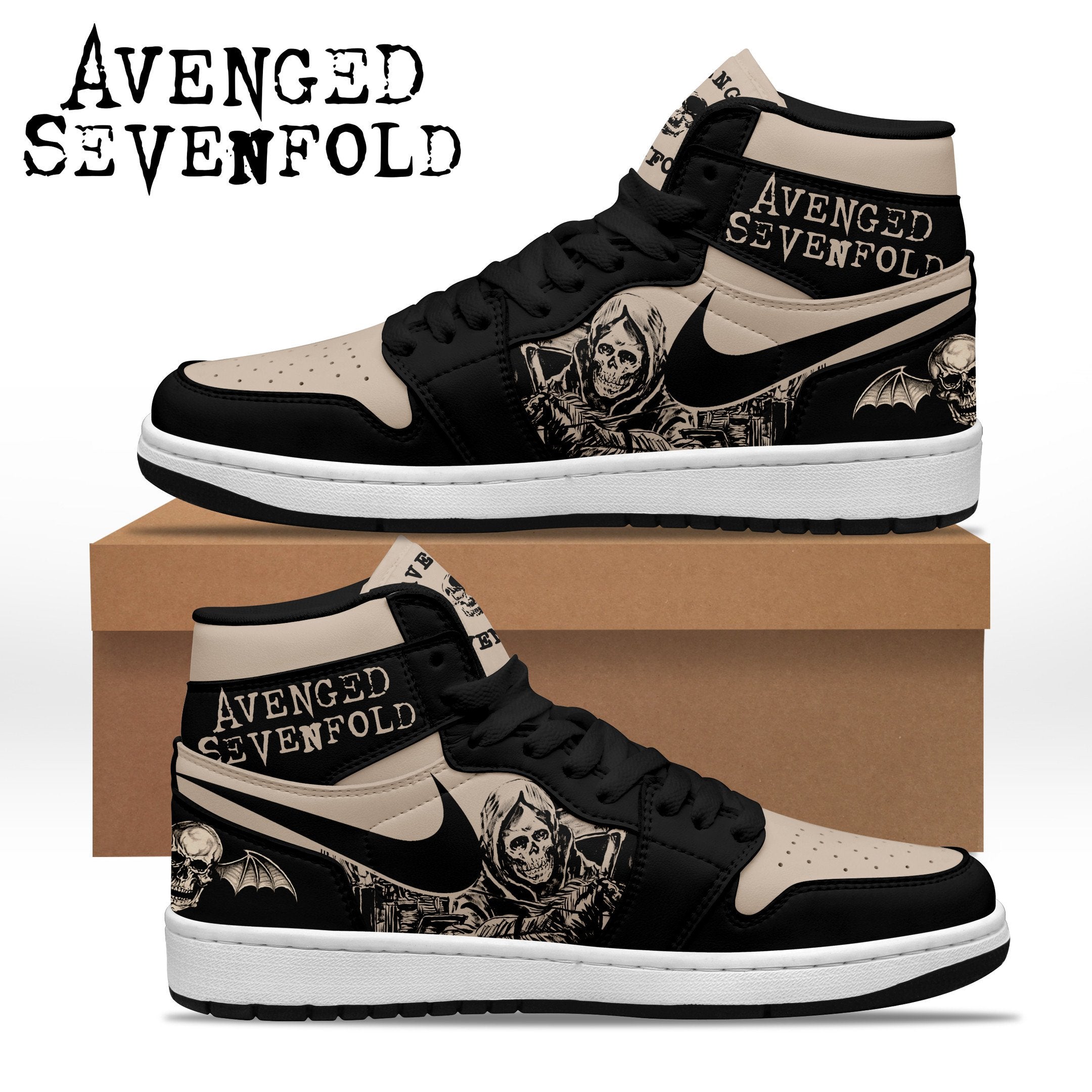 Ideafootwear Avenged Sevenfold AJ1 High Sneakers Shoes For Men And Women 2