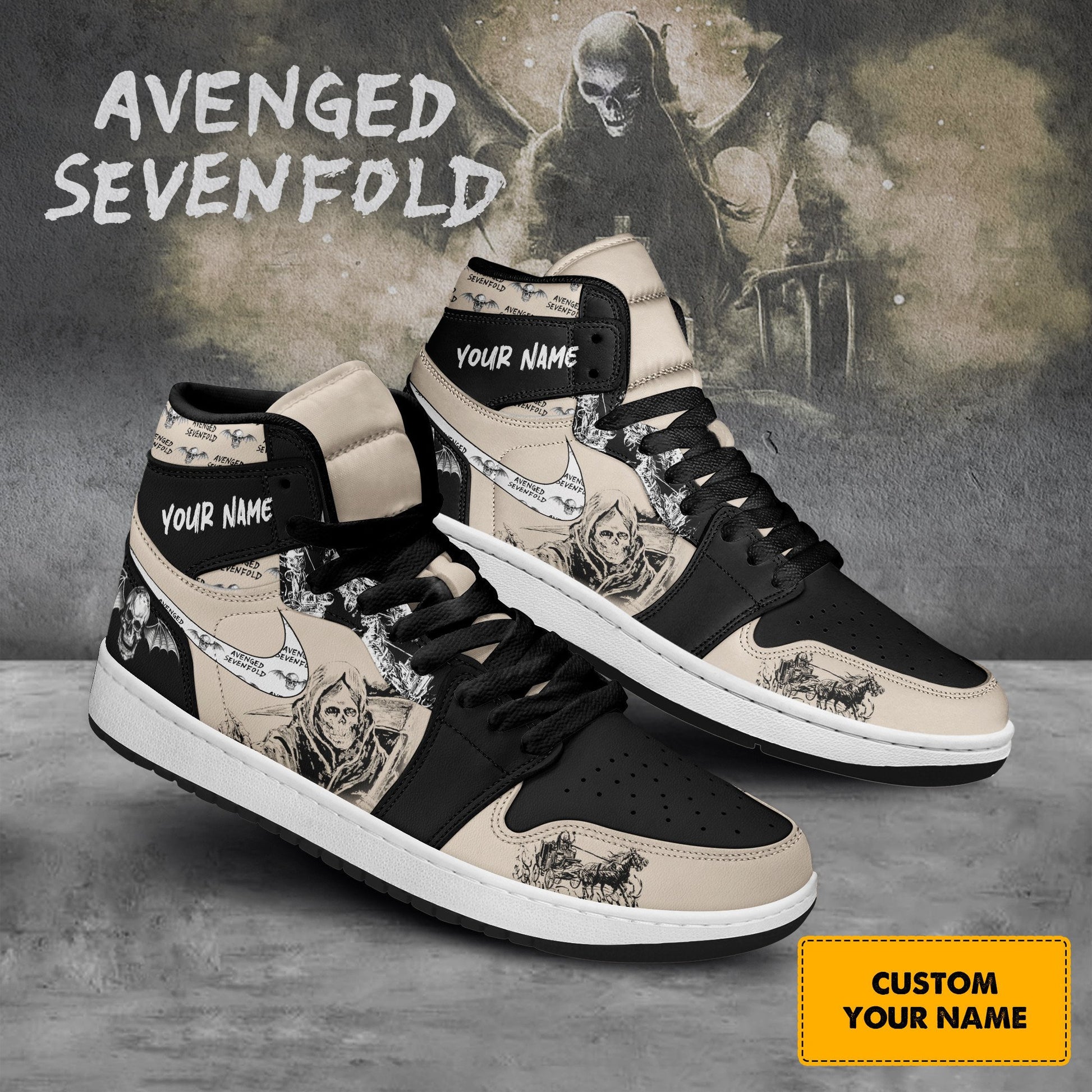 Ideafootwear Avenged Sevenfold AJ1 High Sneakers Shoes For Men And Women 3