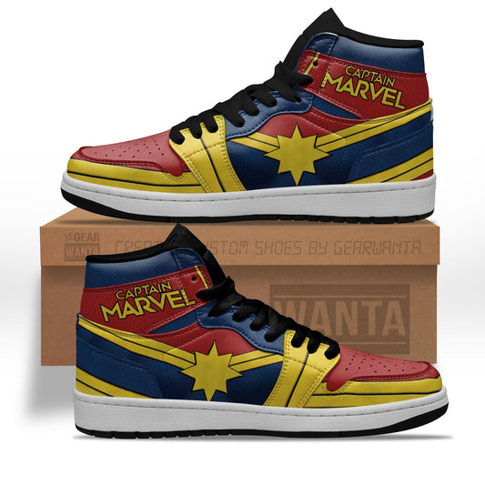 Ideafootwear Avenger Captain Marvel AJ1 High Sneakers Shoes For Men And Women 1