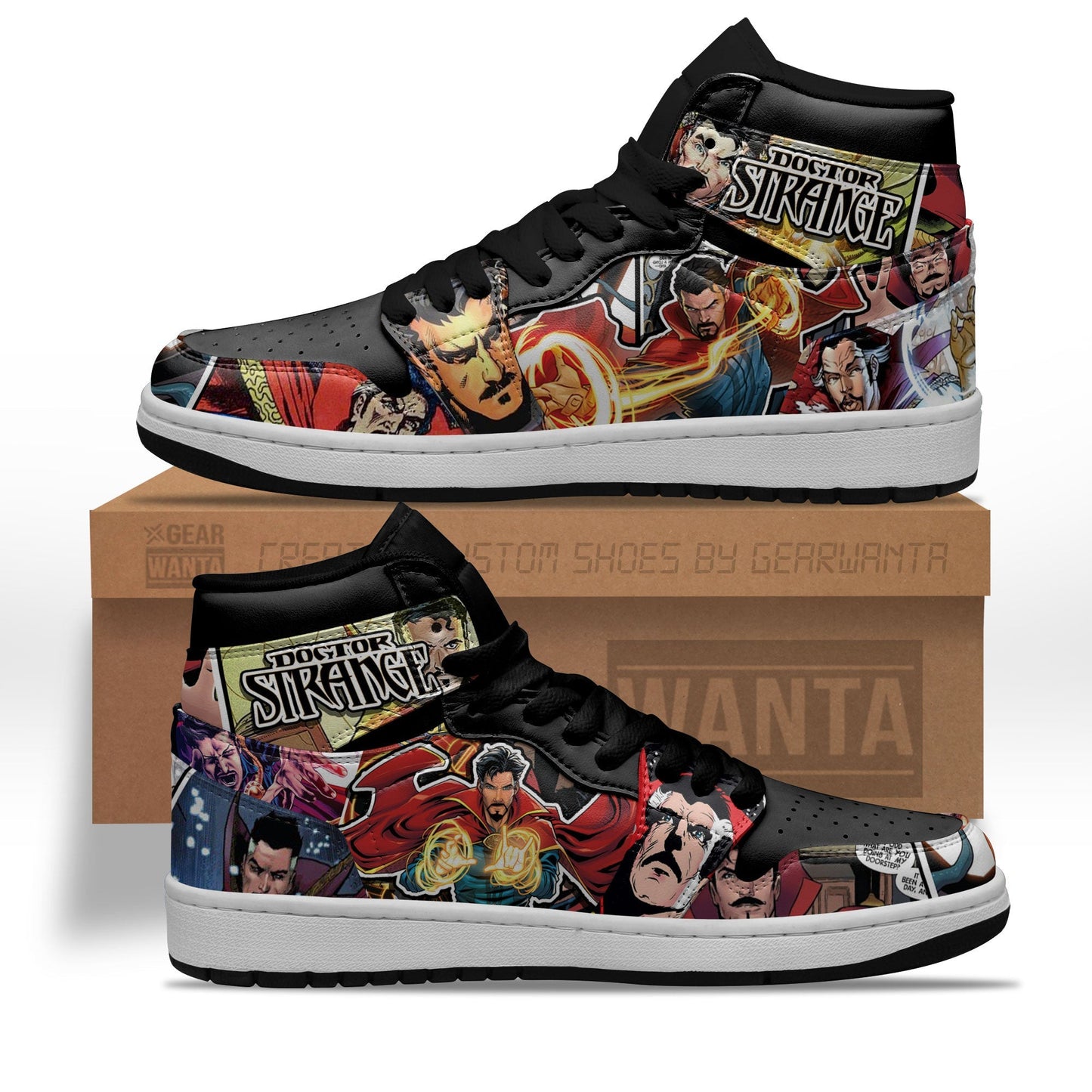 Ideafootwear Avenger Dr Strange AJ1 High Sneakers Shoes For Men And Women 1