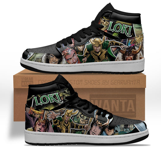 Ideafootwear Avenger Loki AJ1 High Sneakers Shoes For Men And Women 1