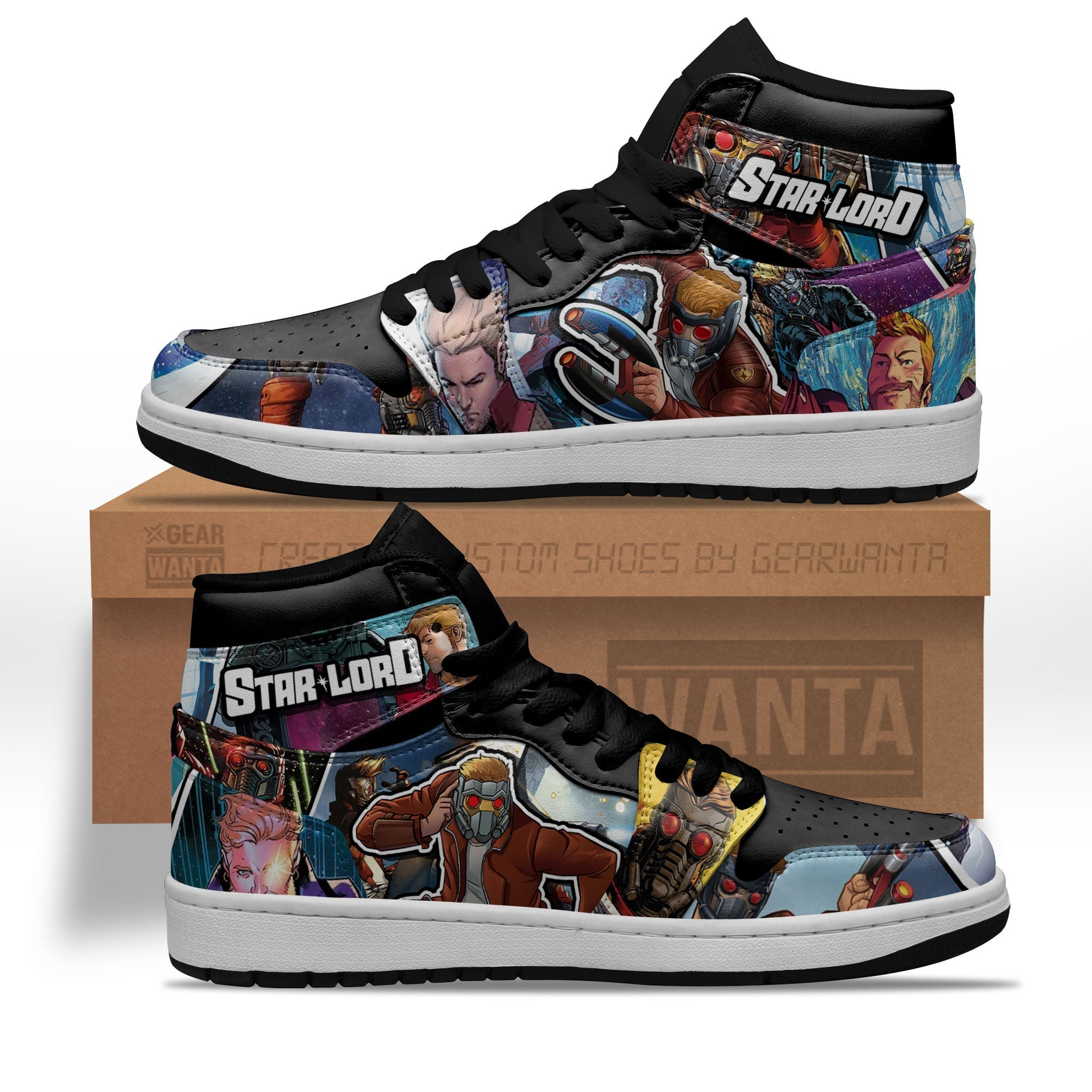 Ideafootwear Avenger Star Lord AJ1 High Sneakers Shoes For Men And Women 1