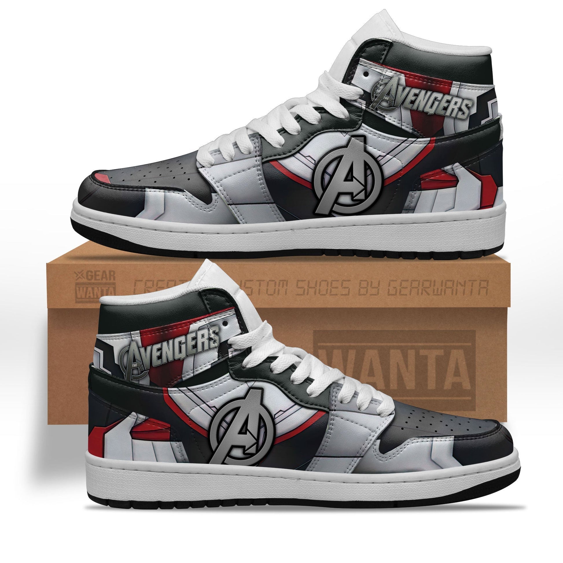 Ideafootwear Avengers AJ1 High Sneakers Shoes For Men And Women 2