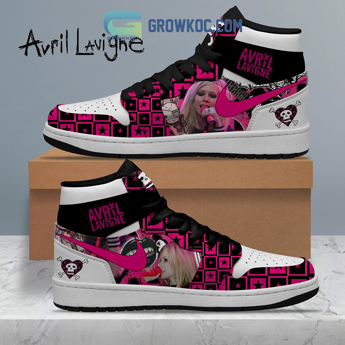 Ideafootwear Avril Lavigne AJ1 High Sneakers Shoes For Men And Women 1