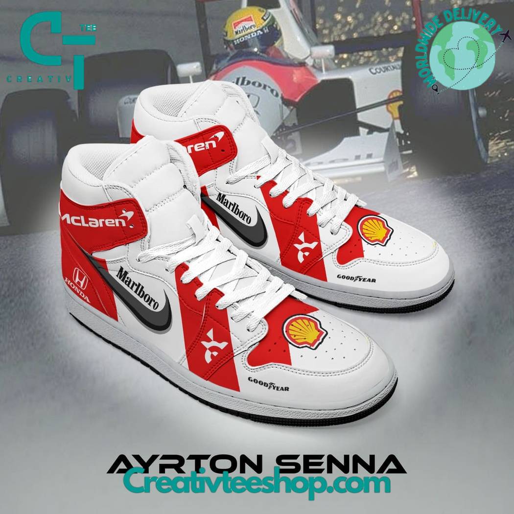 Ideafootwear Ayrton Senna AJ1 High Sneakers Shoes For Men And Women 2
