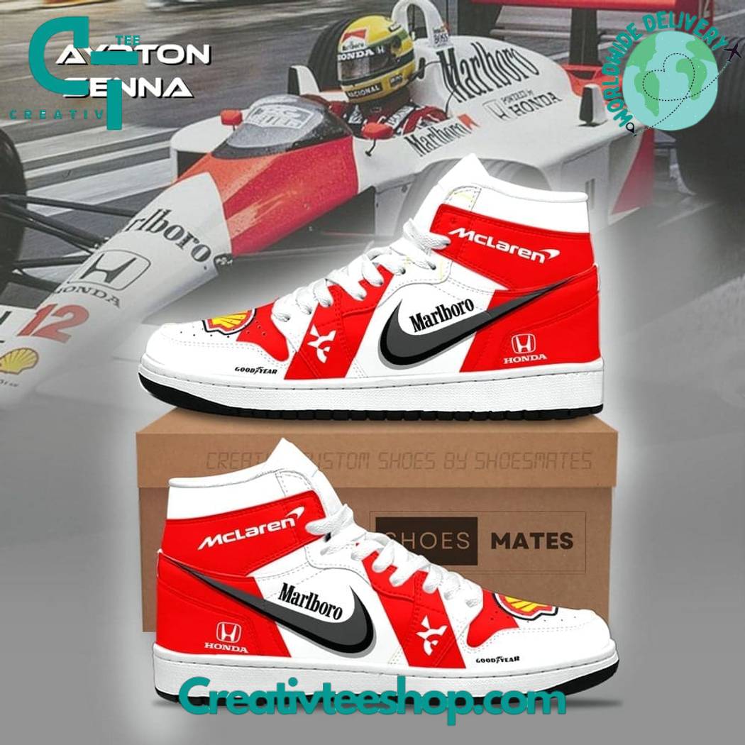 Ideafootwear Ayrton Senna AJ1 High Sneakers Shoes For Men And Women 2