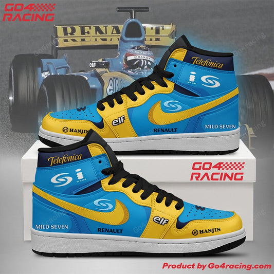 Ideafootwear Ayrton Senna Formula AJ1 High Sneakers Shoes For Men And Women 1