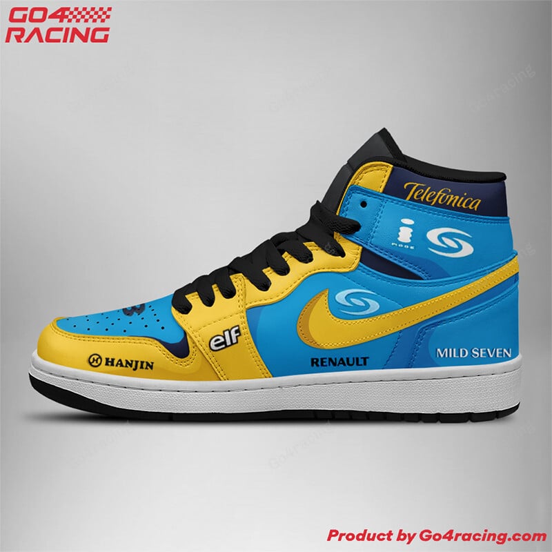 Ideafootwear Ayrton Senna Formula AJ1 High Sneakers Shoes For Men And Women 1