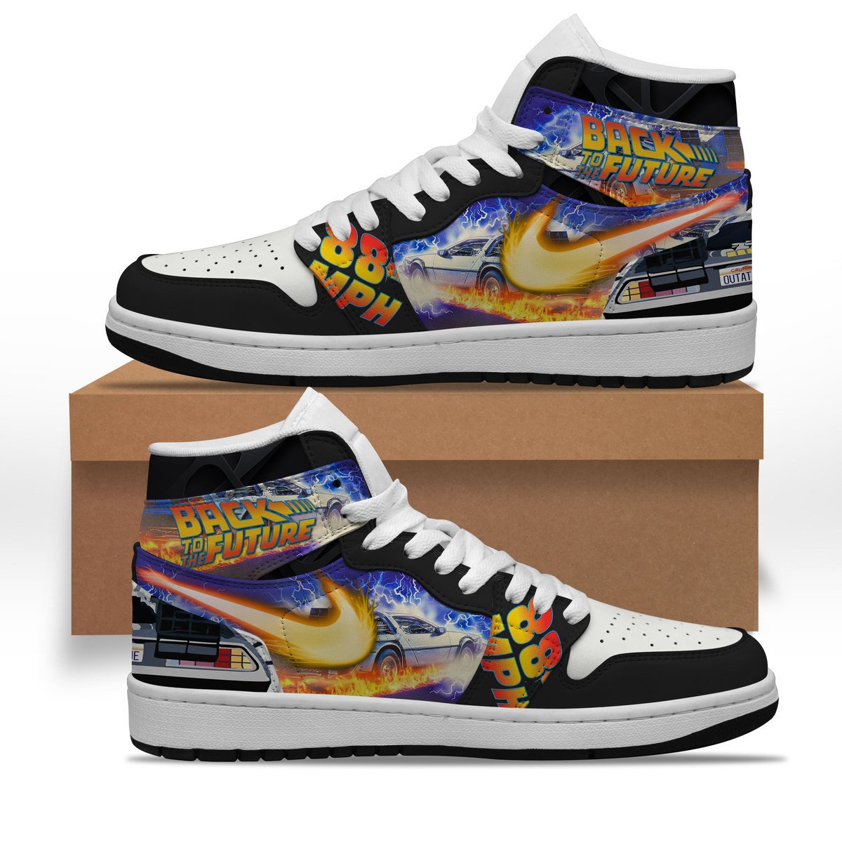 Ideafootwear Back To The Future AJ1 High Sneakers Shoes For Men And Women 1