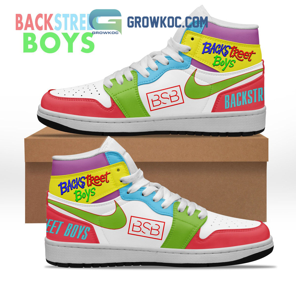 Ideafootwear Backstreet Boys AJ1 High Sneakers Shoes For Men And Women 2