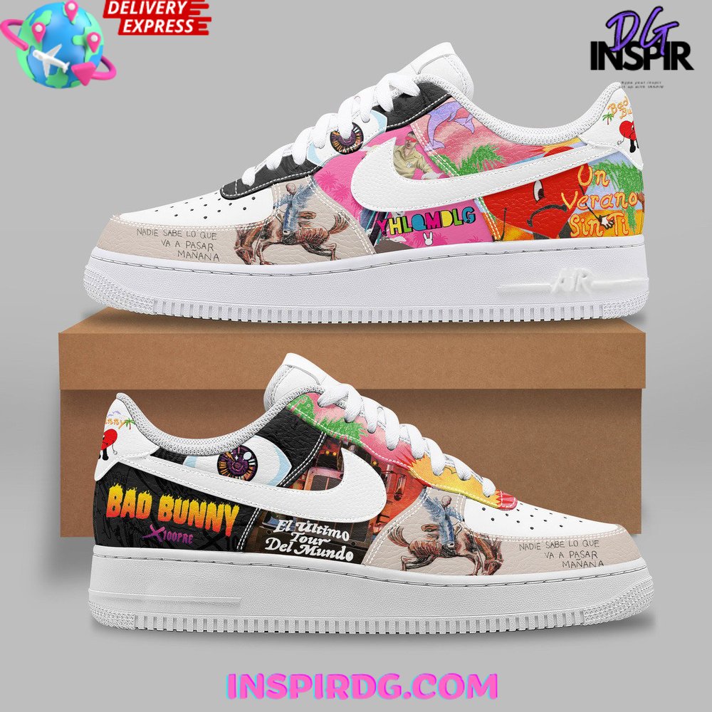 Ideafootwear Bad Bunny Air Low-Top Sneakers Shoes For Men And Women 2