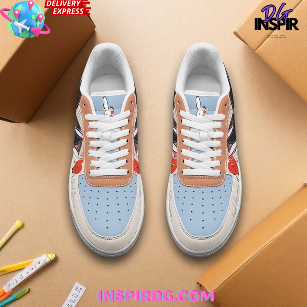Ideafootwear Bad Bunny Air Low-Top Sneakers Shoes For Men And Women 4