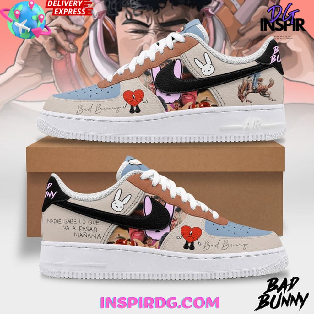 Ideafootwear Bad Bunny Air Low-Top Sneakers Shoes For Men And Women 4