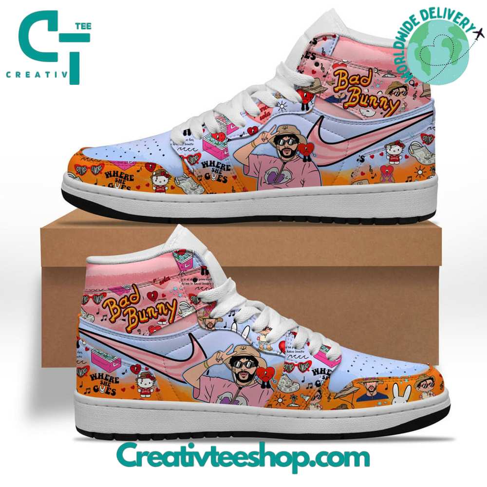 Ideafootwear Bad Bunny AJ1 High Sneakers Shoes For Men And Women 4