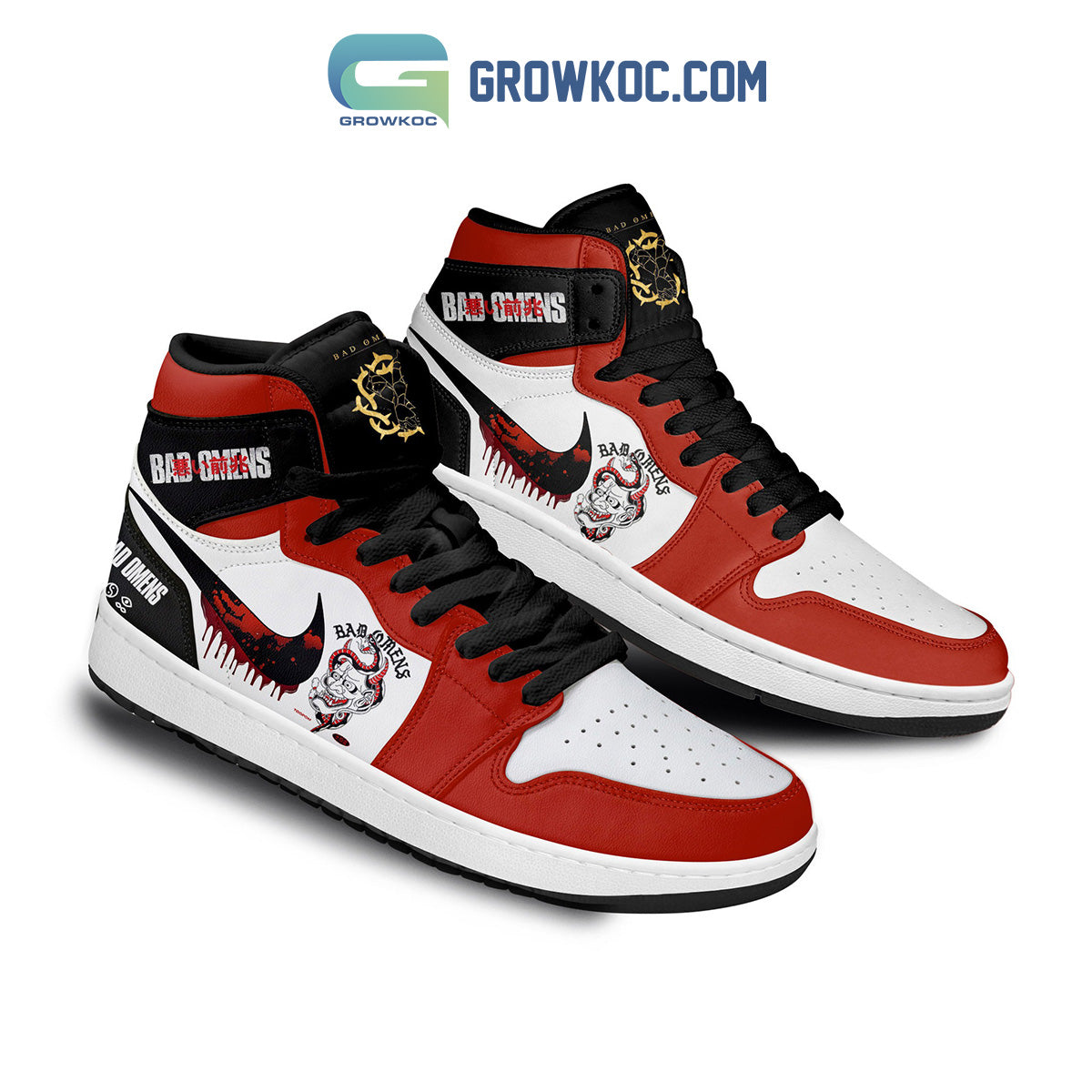 Ideafootwear Bad Omens AJ1 High Sneakers Shoes For Men And Women 1