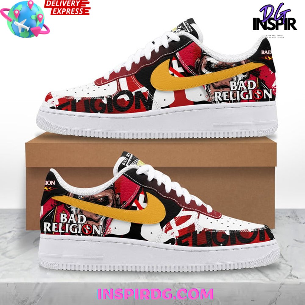 Ideafootwear Bad Religion Air Low-Top Sneakers Shoes For Men And Women 1