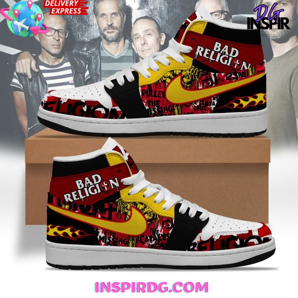 Ideafootwear Bad Religion AJ1 High Sneakers Shoes For Men And Women 2