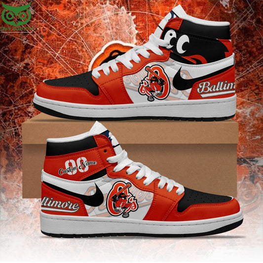 Ideafootwear Baltimore Orioles AJ1 High Sneakers Shoes For Men And Women 16