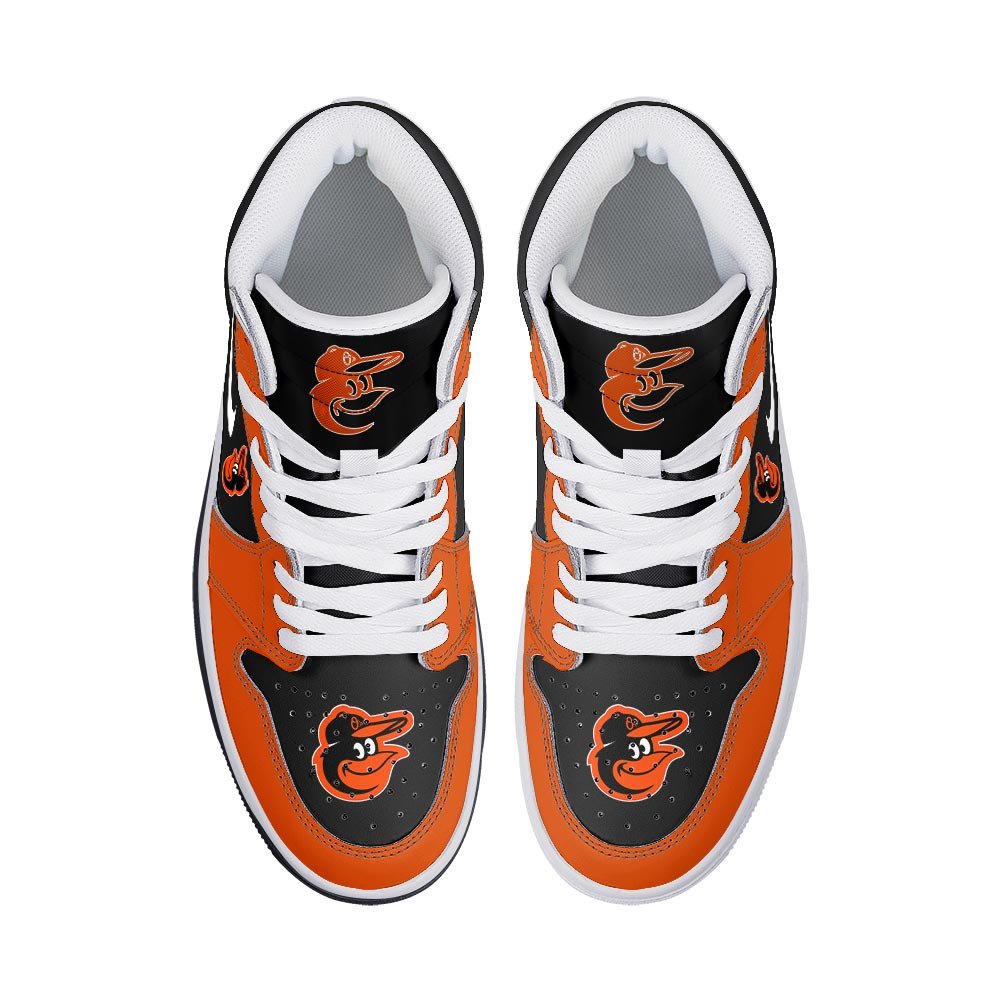Ideafootwear Baltimore Orioles AJ1 High Sneakers Shoes For Men And Women 7