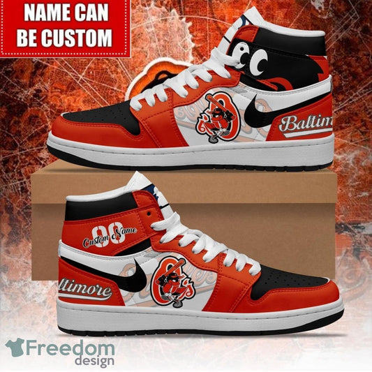Ideafootwear Baltimore Orioles AJ1 High Sneakers Shoes For Men And Women 1
