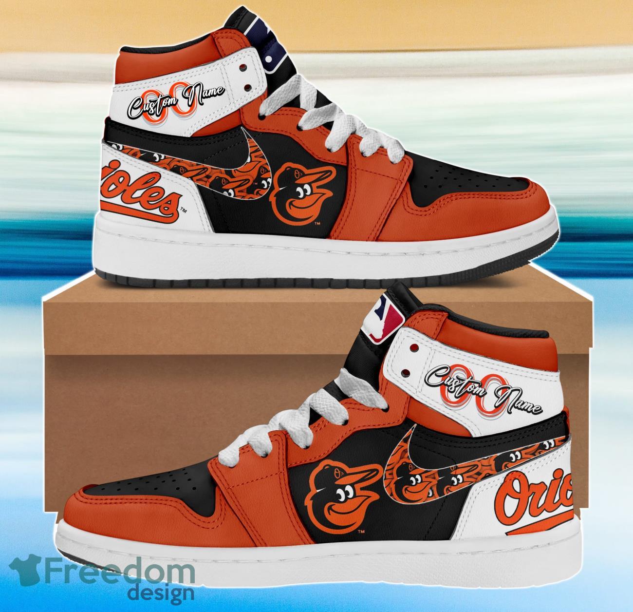 Ideafootwear Baltimore Orioles AJ1 High Sneakers Shoes For Men And Women 4
