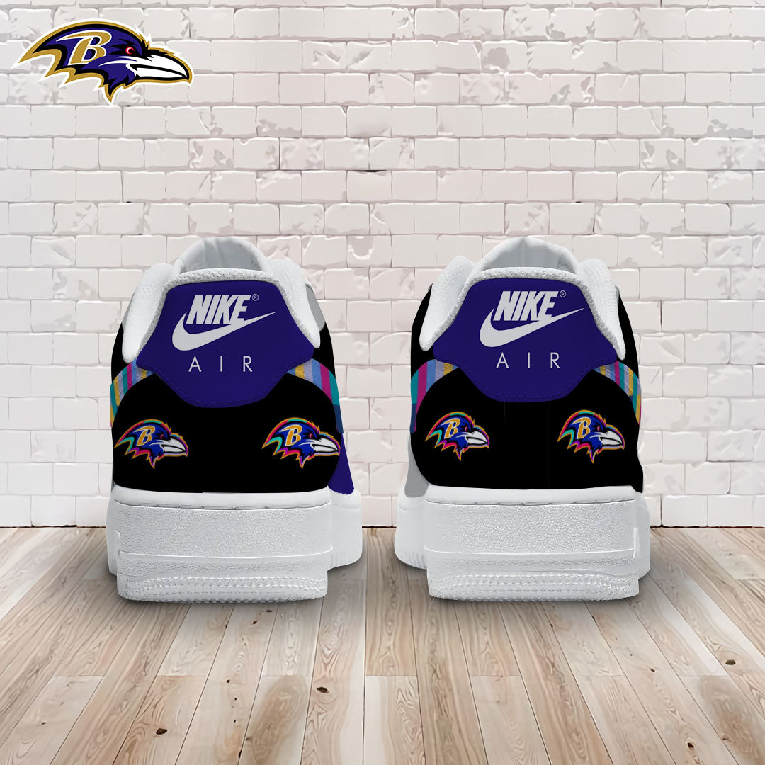 Ideafootwear Baltimore Ravens Air Low-Top Sneakers Shoes For Men And Women 4