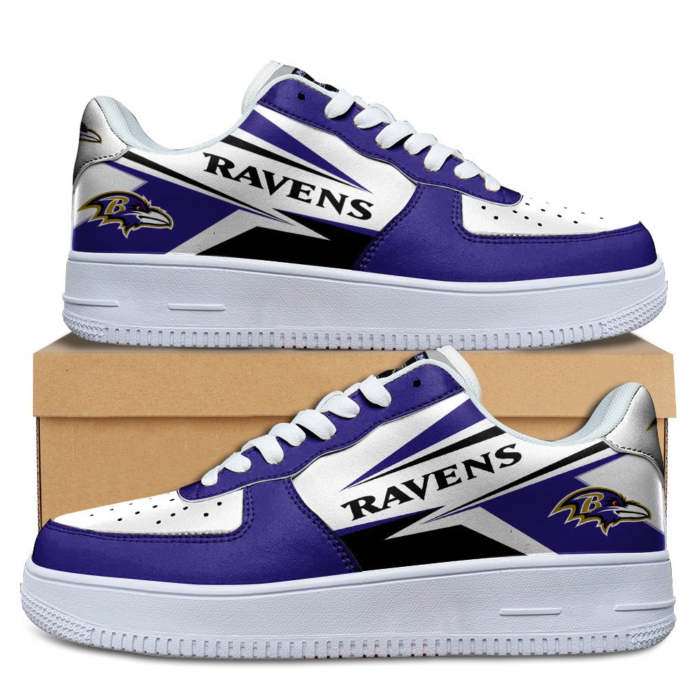 Ideafootwear Baltimore Ravens Air Low-Top Sneakers Shoes For Men And Women 5
