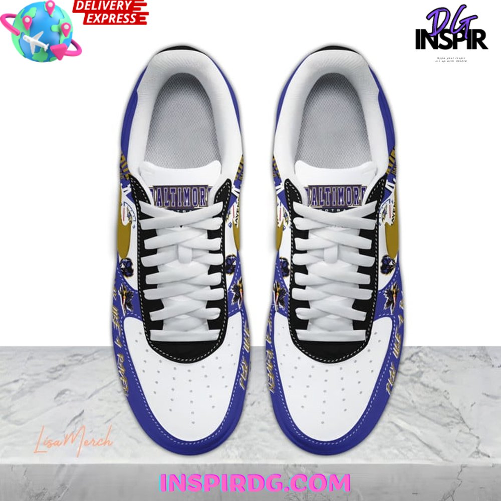 Ideafootwear Baltimore Ravens Air Low-Top Sneakers Shoes For Men And Women 7