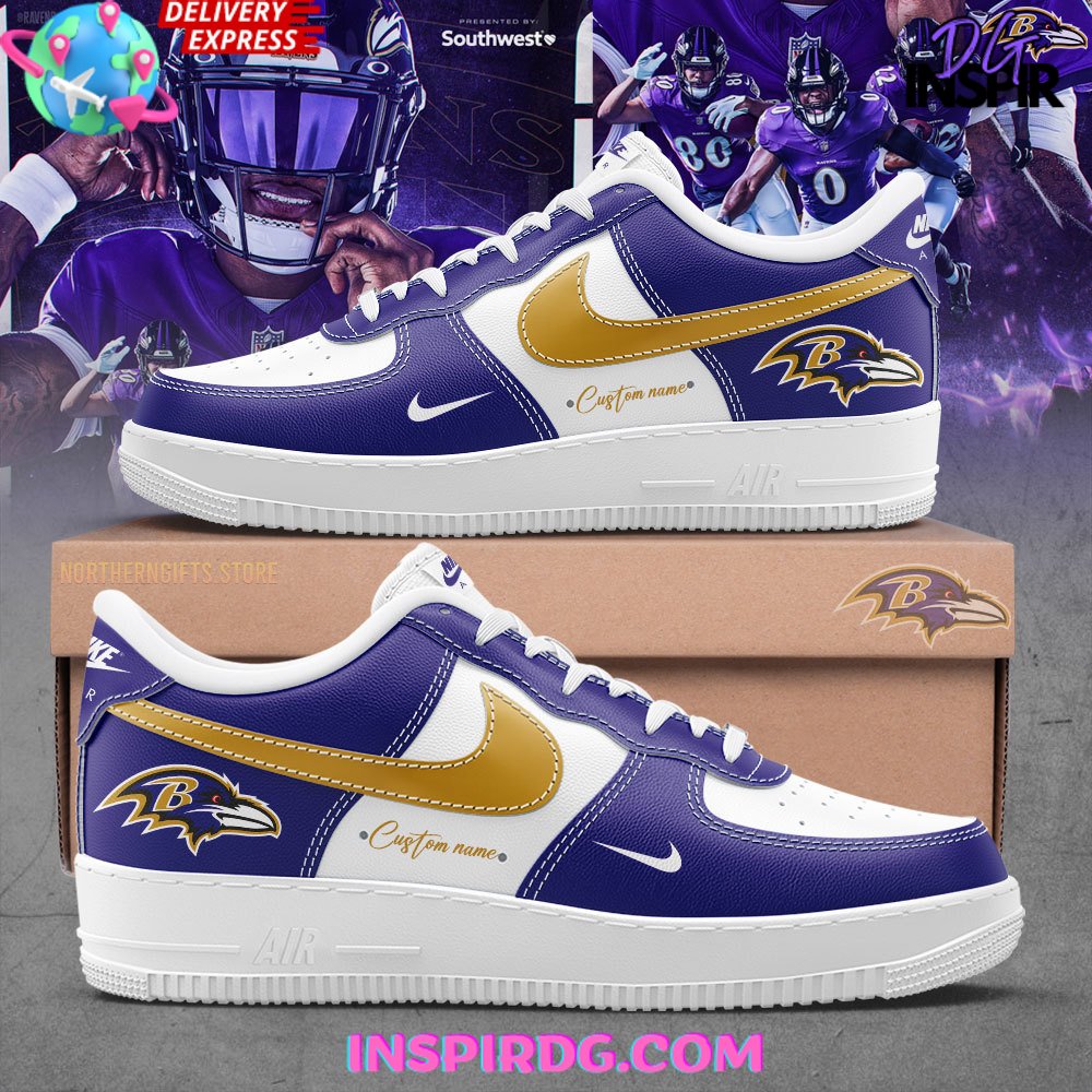 Ideafootwear Baltimore Ravens Air Low-Top Sneakers Shoes For Men And Women 3