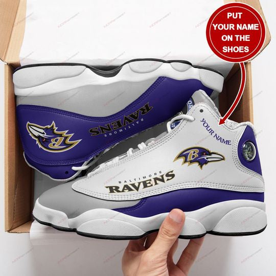 Ideafootwear Baltimore Ravens AJ13 Sneakers Shoes For Men And Women 7