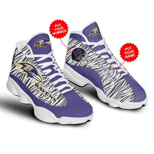 Ideafootwear Baltimore Ravens AJ13 Sneakers Shoes For Men And Women 4
