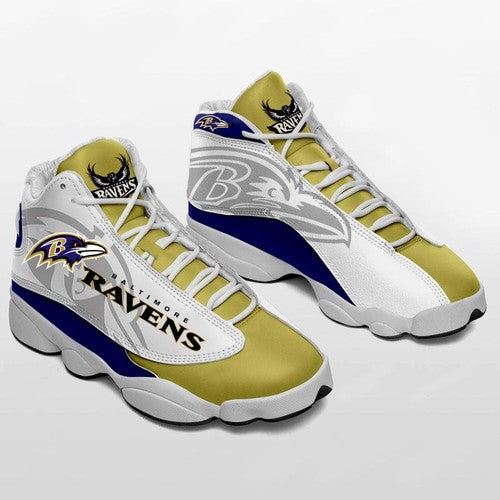 Ideafootwear Baltimore Ravens AJ13 Sneakers Shoes For Men And Women 15