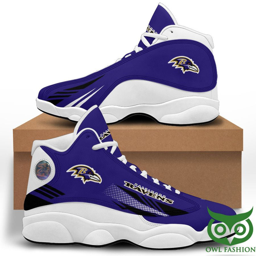 Ideafootwear Baltimore Ravens AJ13 Sneakers Shoes For Men And Women 17