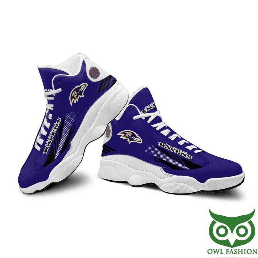 Ideafootwear Baltimore Ravens AJ13 Sneakers Shoes For Men And Women 17