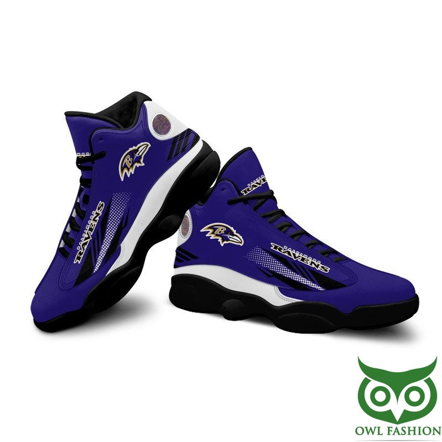 Ideafootwear Baltimore Ravens AJ13 Sneakers Shoes For Men And Women 16