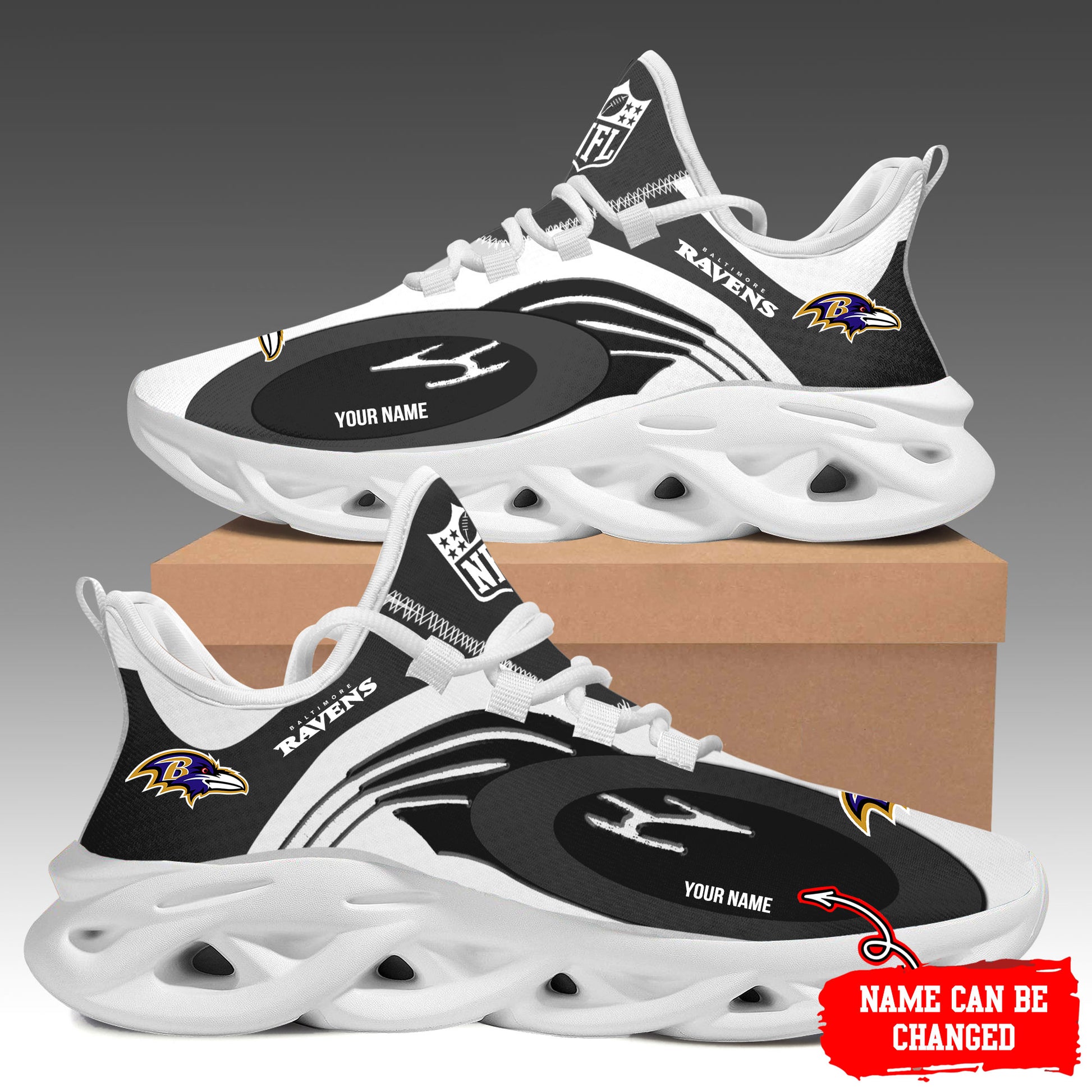 Ideafootwear Baltimore Ravens Max Soul Shoes Sneakers For Men And Women 16