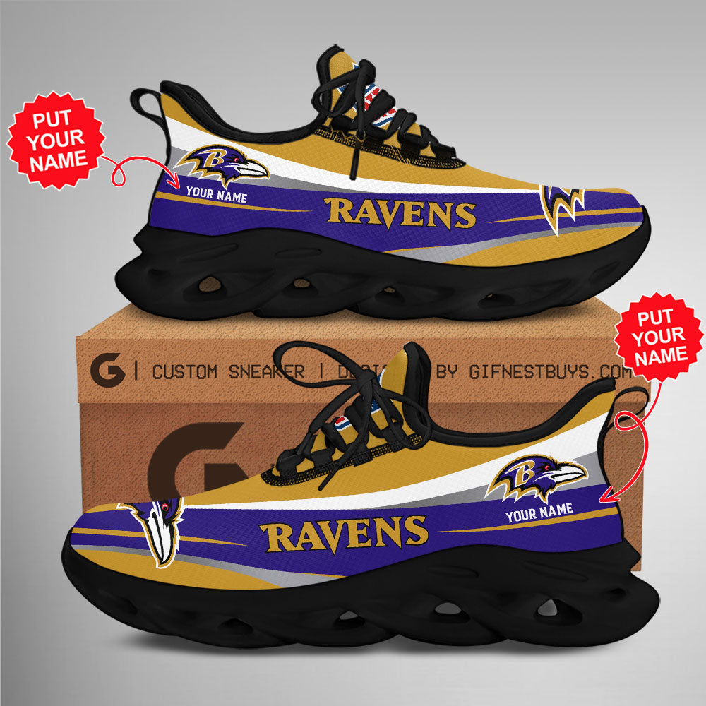 Ideafootwear Baltimore Ravens Max Soul Shoes Sneakers For Men And Women 13