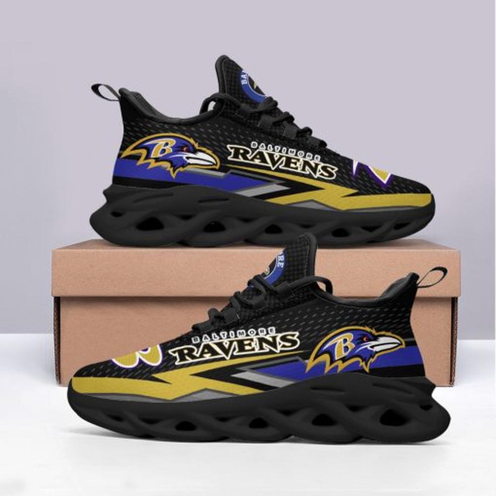 Ideafootwear Baltimore Ravens Max Soul Shoes Sneakers For Men And Women 44