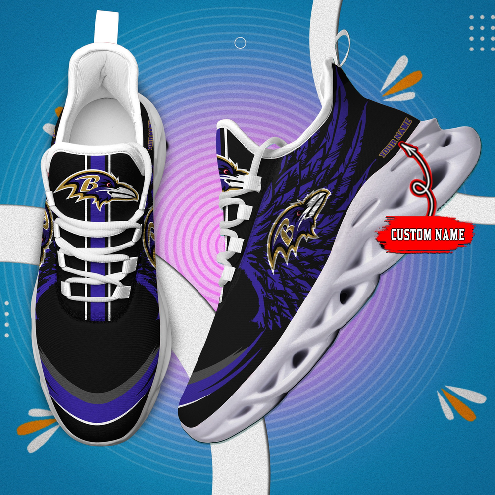 Ideafootwear Baltimore Ravens Max Soul Shoes Sneakers For Men And Women 23